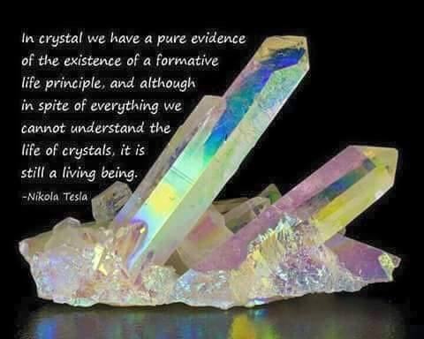 Zitat Tesla zu Kristallen